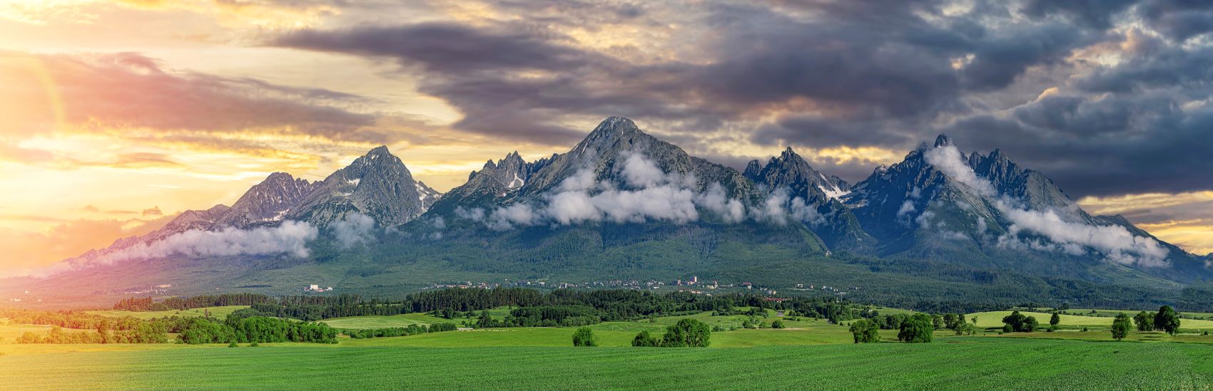 Berg-Panorama in der Hohen Tatra in der Slowakei 
