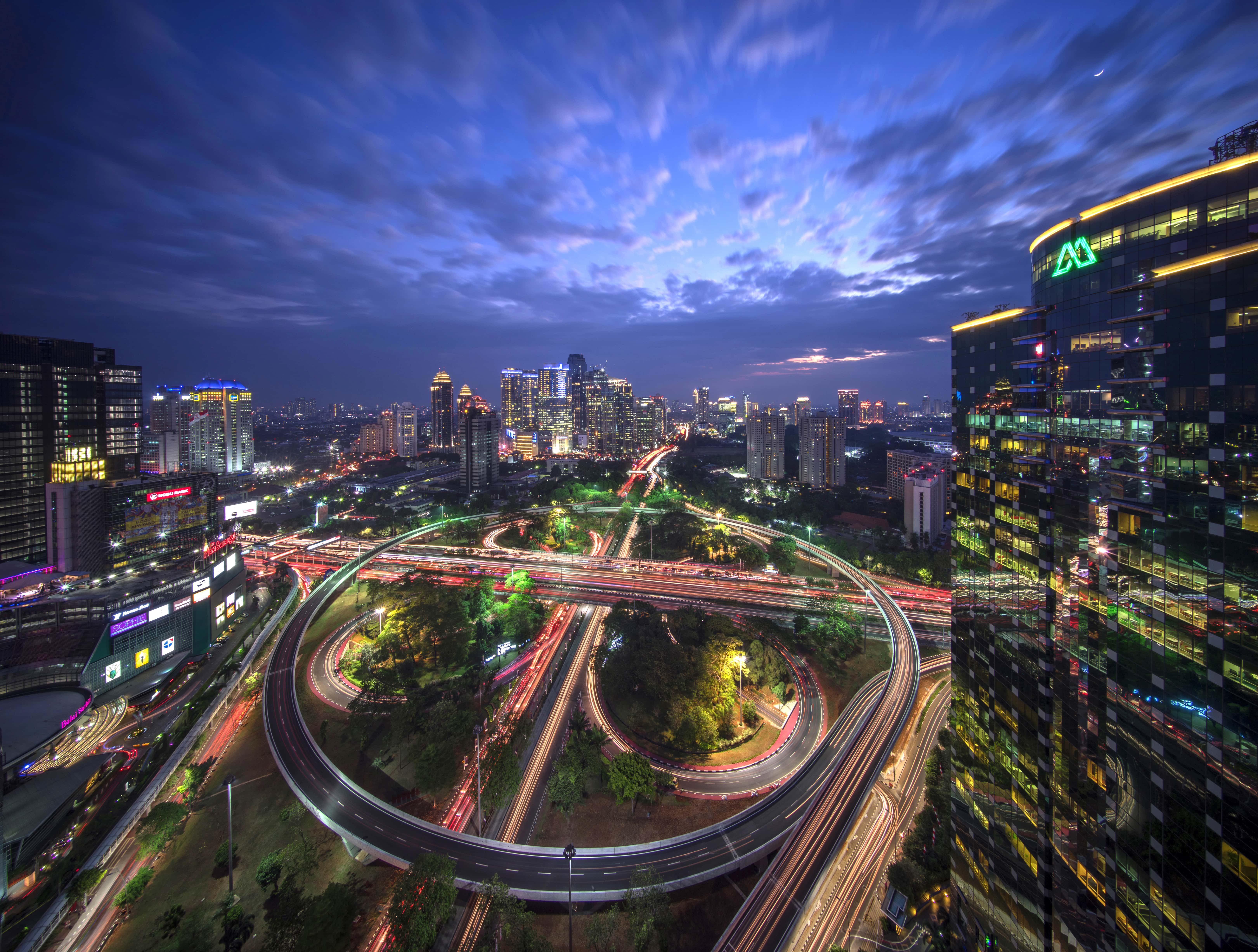 Hauptstadt Indonesiens: Jakarta bei Nacht