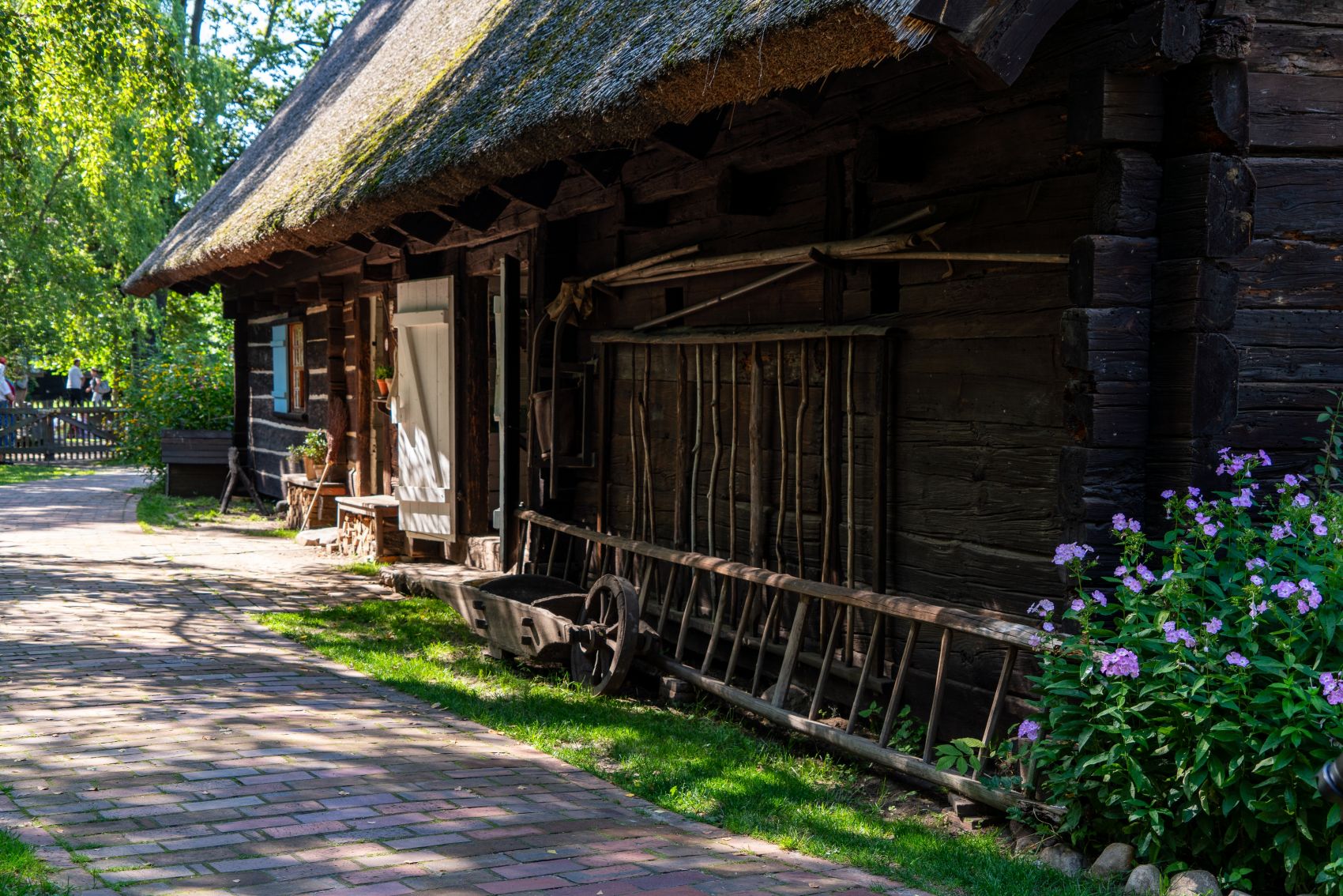 Altes Haus auf dem Gelände des Freilandmuseums Lehde, Spreewald 