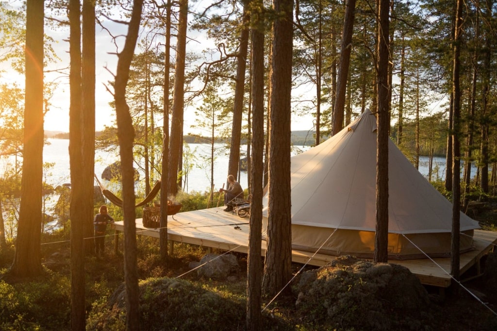 Korså Forest Camp in Schweden 