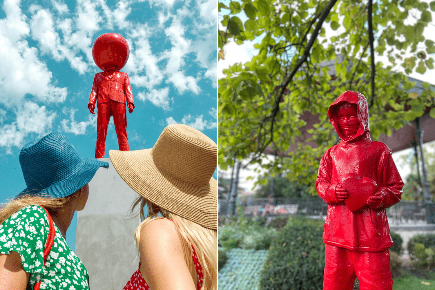 Street Art in Toulouse: Rote Skulpturen
