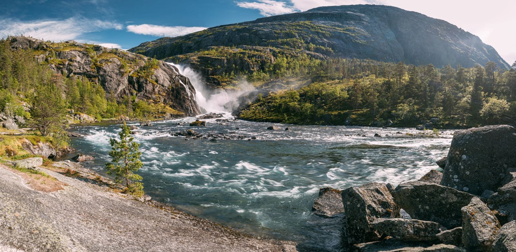 Landschaft im Hardangervidda-Plateau in Norwegen 