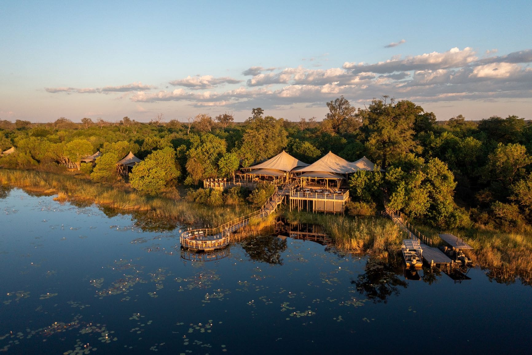 DumaTau-Resort in Botswana, Luftaufnahme 