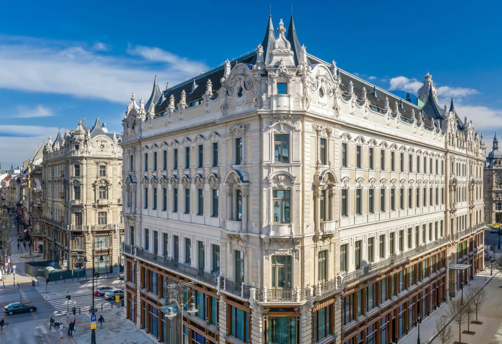 Außenansicht des Matild Palace Hotel in Budapest 