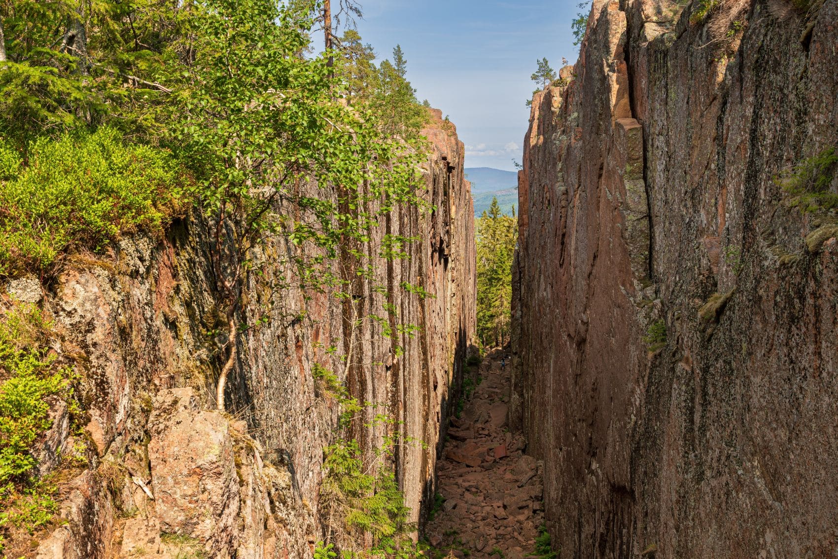 Slåttdalsskrevan Schlucht in Schweden 