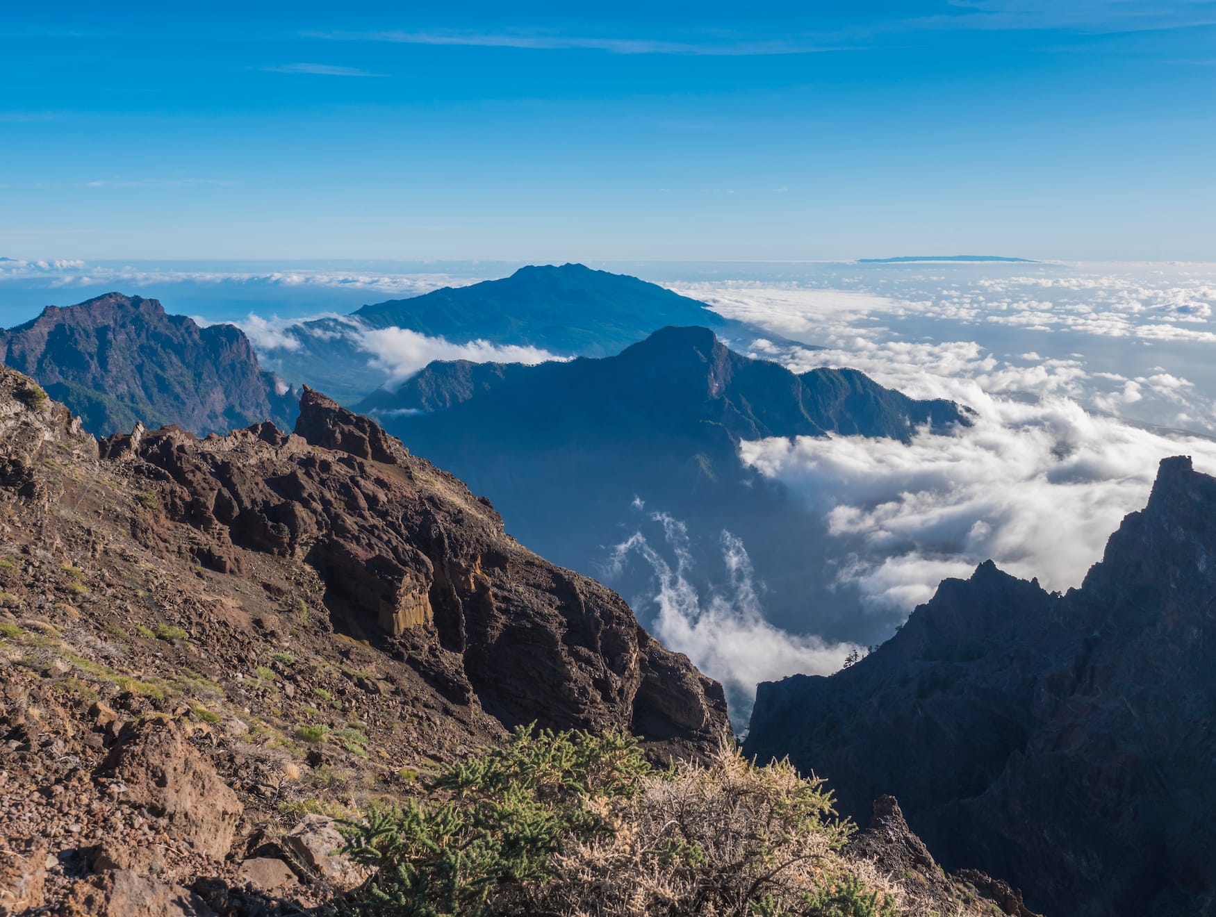 Vulkankrater Caldera de Taburiente auf der Kanarischen Insel La Palma