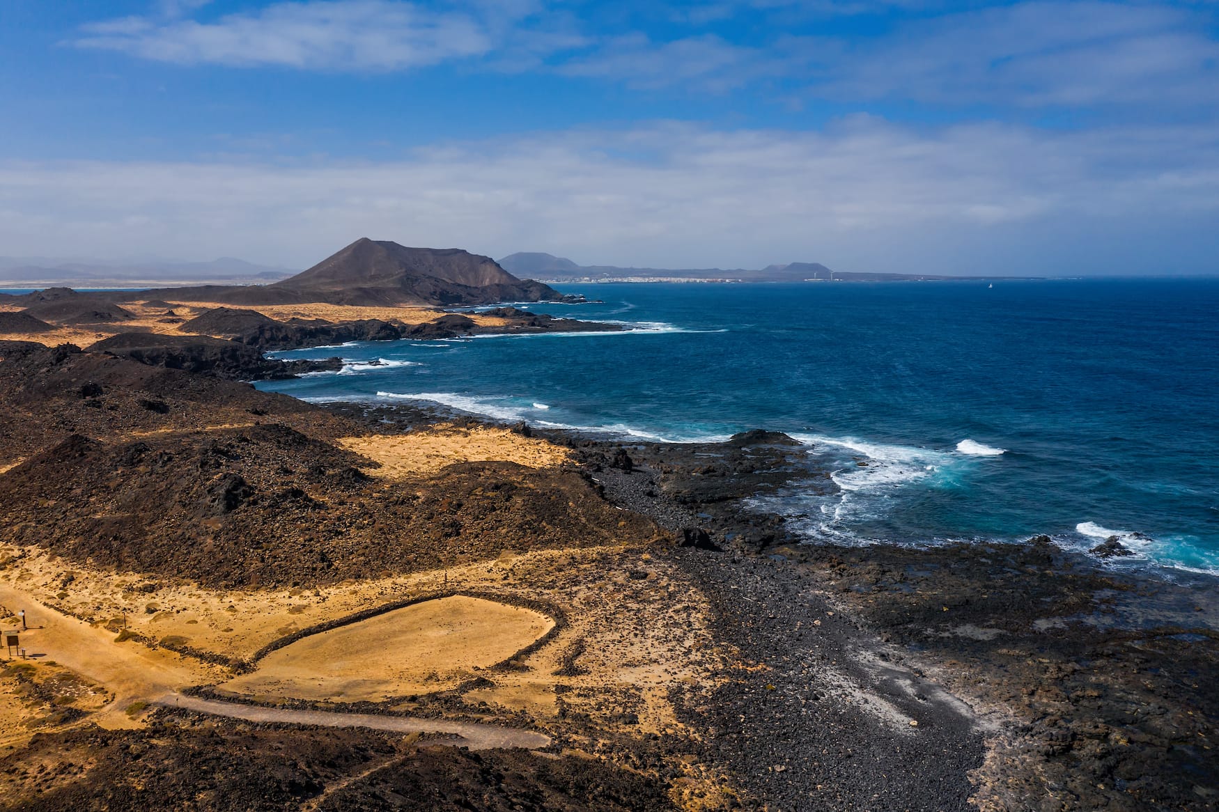 Draufsicht auf die Isla de Lobos in Fuerteventura