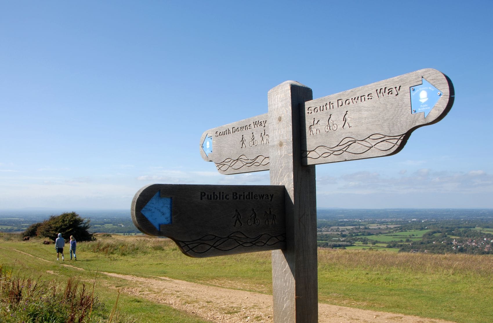 Wanderwege im South Downs Nationalpark in Sussex