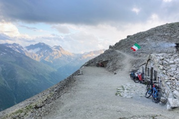 Mountainbike-Strecke in den italienischen Alpen