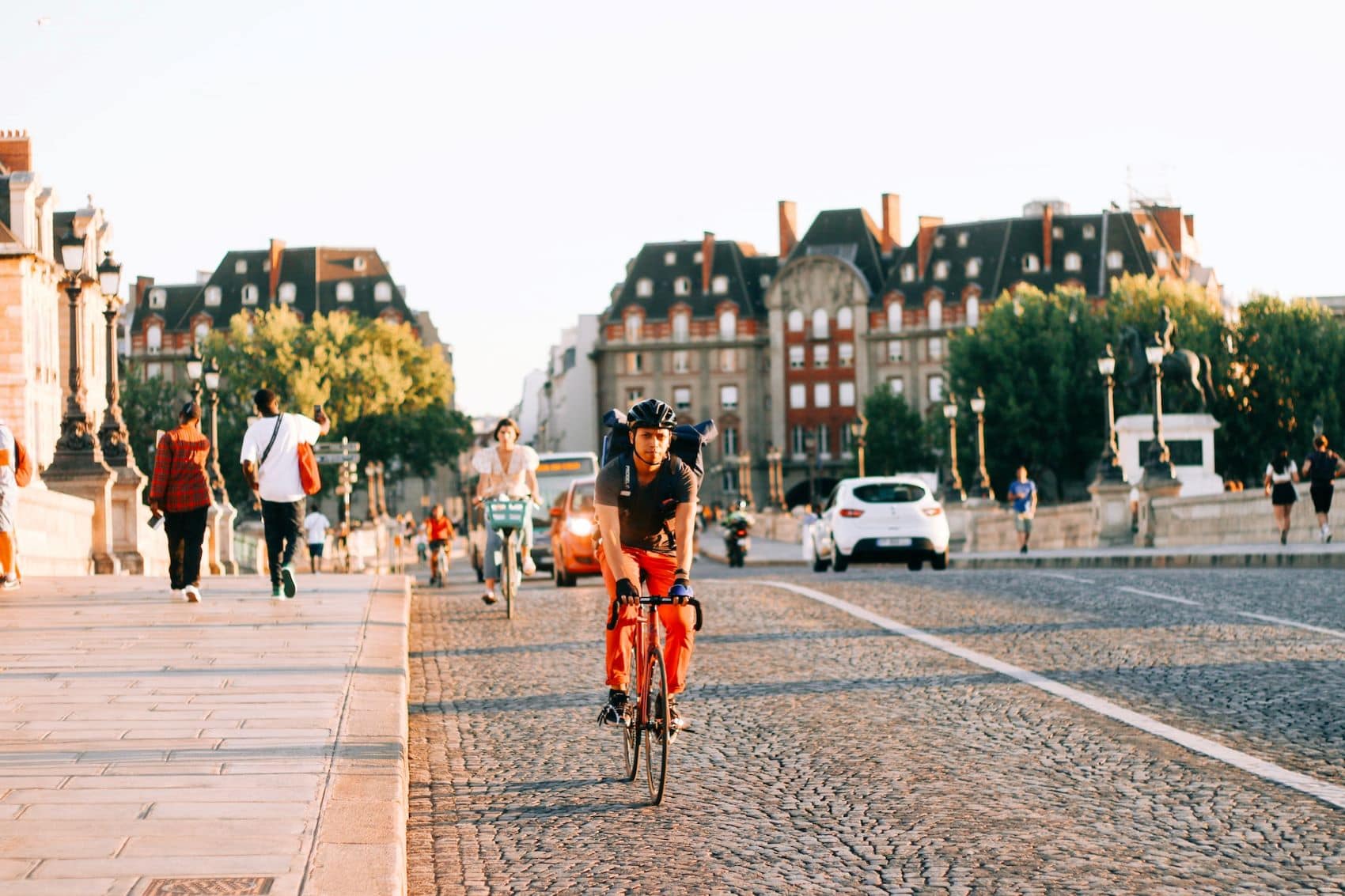 Fahrradfahrer in Paris 