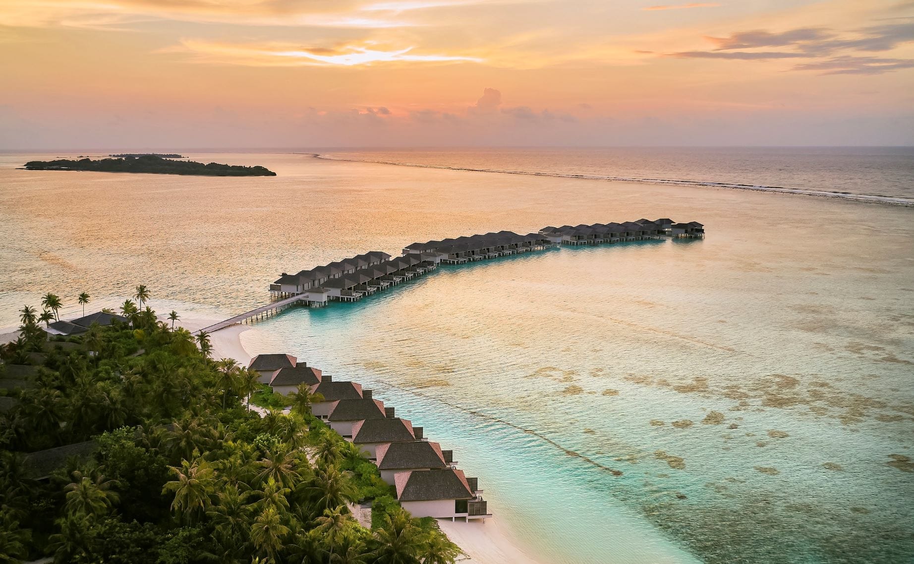 Panoramablick auf das Le Meridien Malediven 