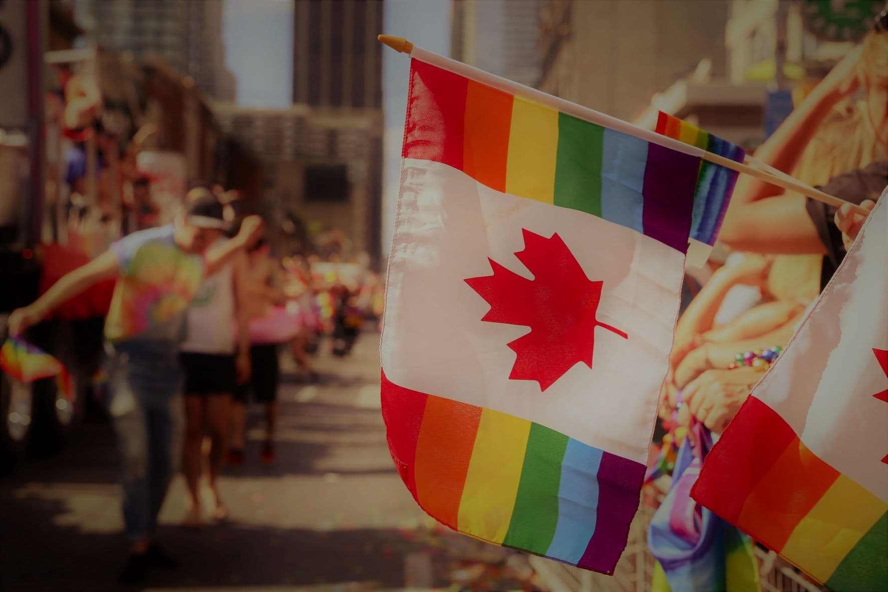 Regenbogen-Kanada-Flagge 