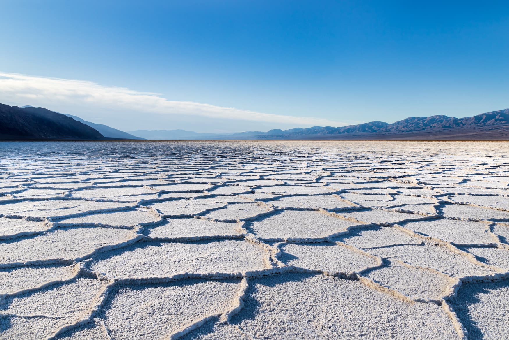Badwater Basin Salzwüste im Death Valley Nationalpark