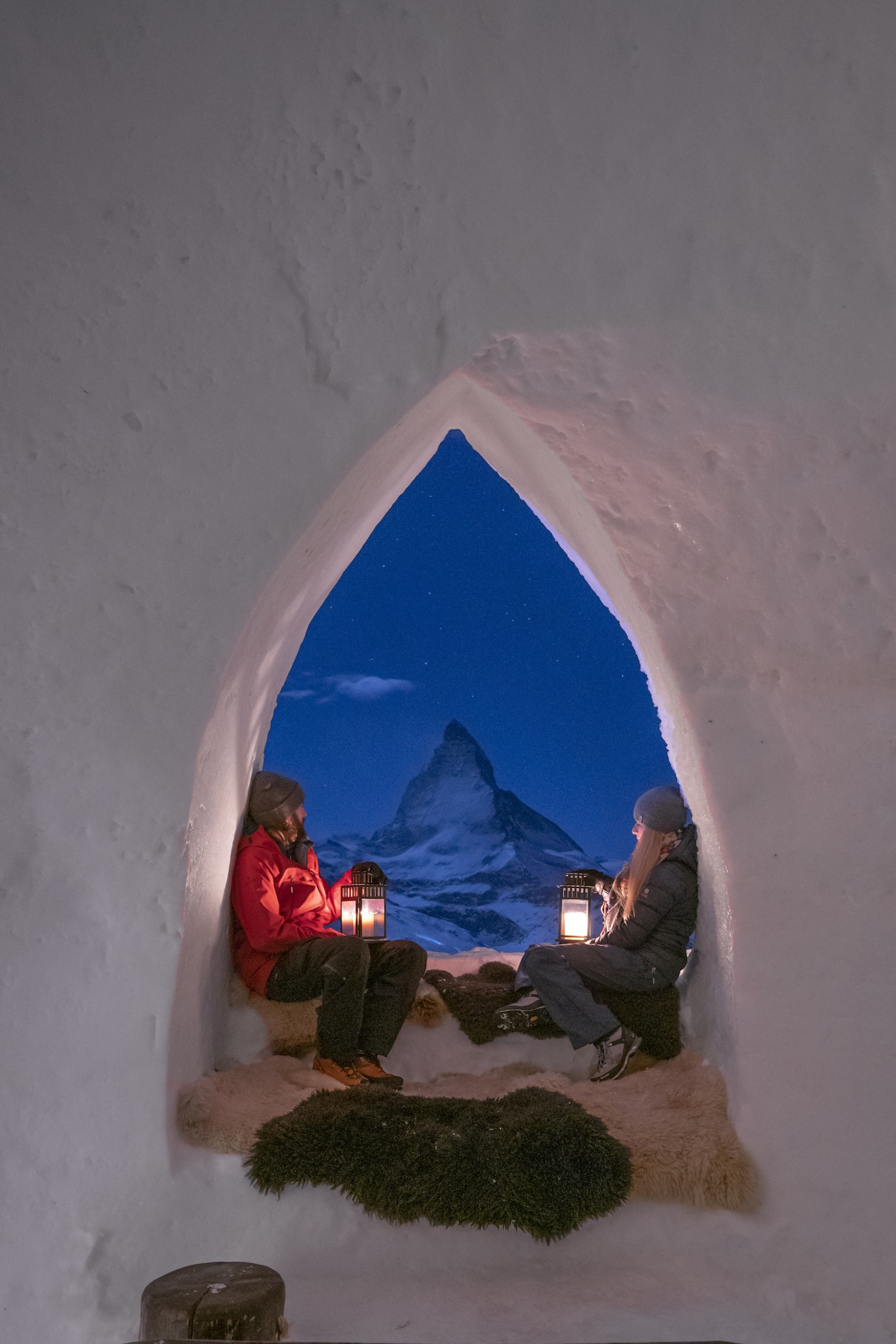 Iglu Blick Matterhorn