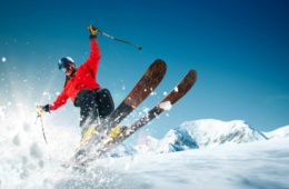 Skifahrer: Action im Schnee