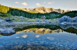 Hütte in den slowenischen Alpen