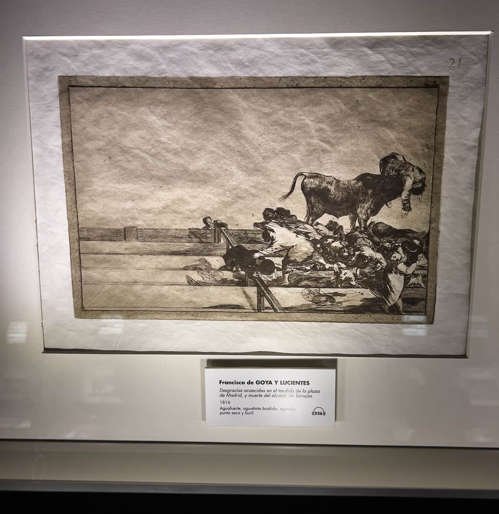 Kupferzeichnung von Goya im Museo de Zaragoza