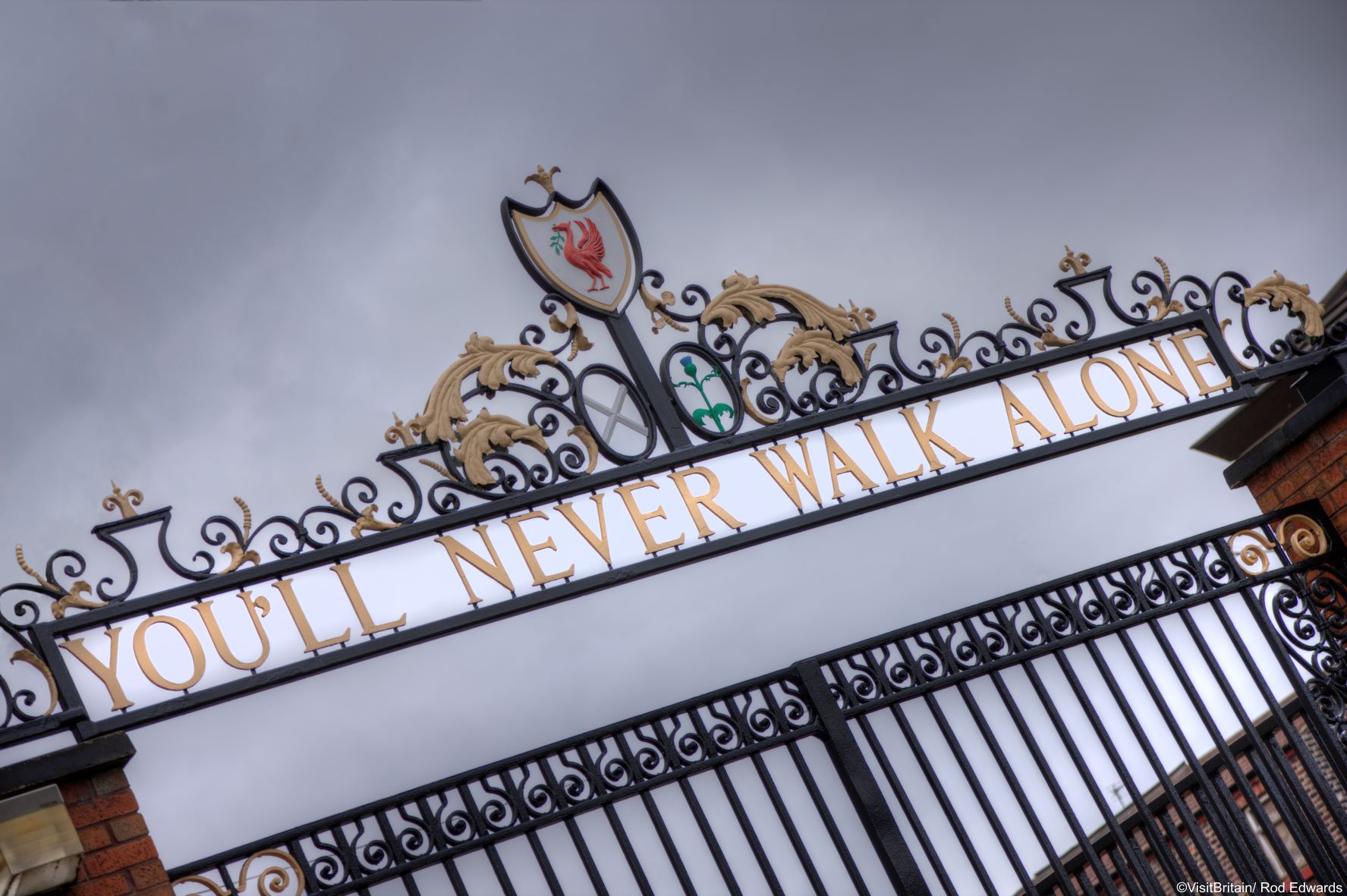 Shankly Gate beim Liverpooler FC: You'll never walk alone" 