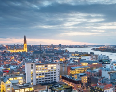 Blick auf das Panorama von Antwerpen