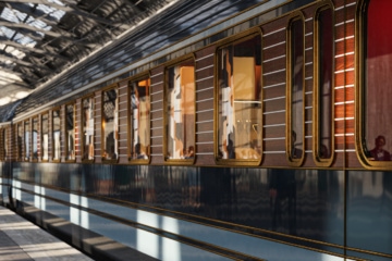 Zugfassade Orient Express La Dolce Vita in Bahnhof