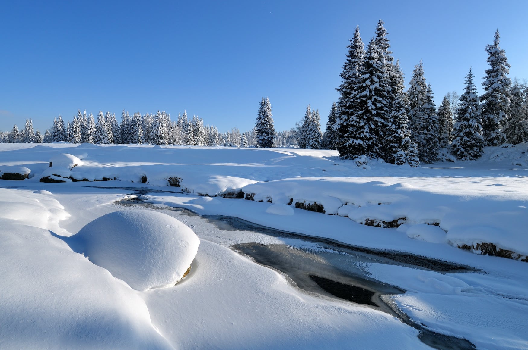 Böhmerwald in Tschechien im Winter