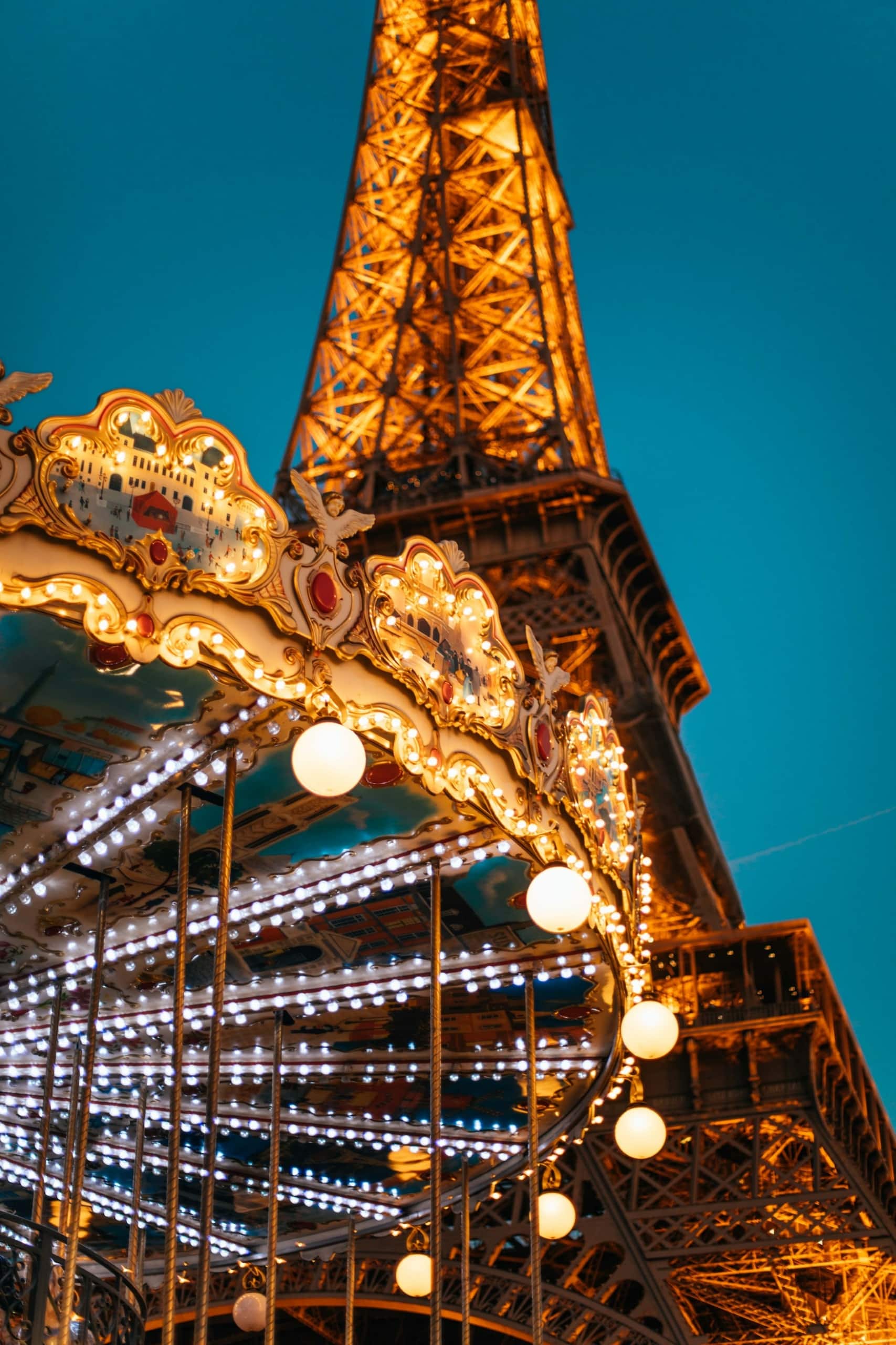 Karussell am Eiffelturm Paris 
