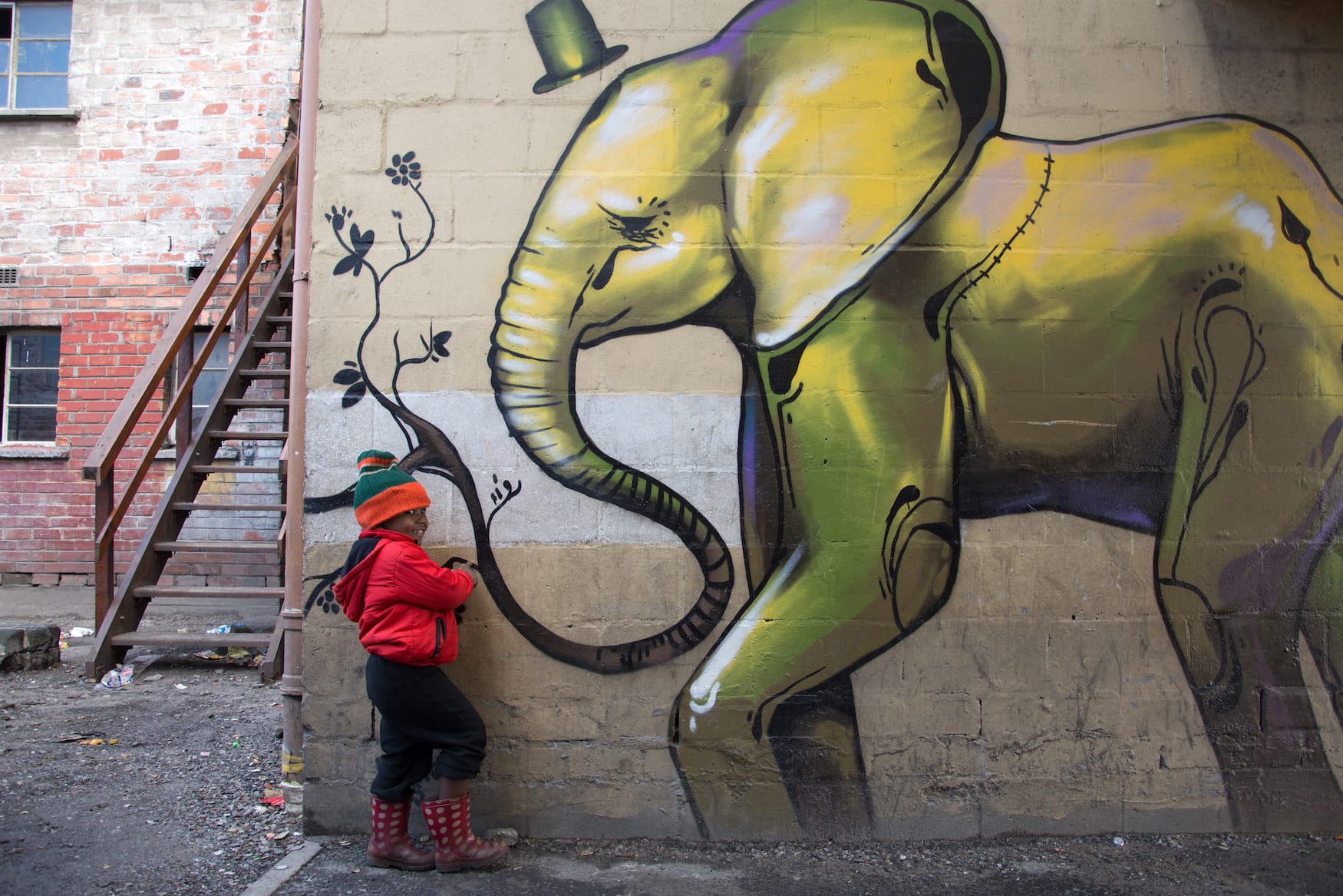 Elefanten Graffiti in Kapstadt