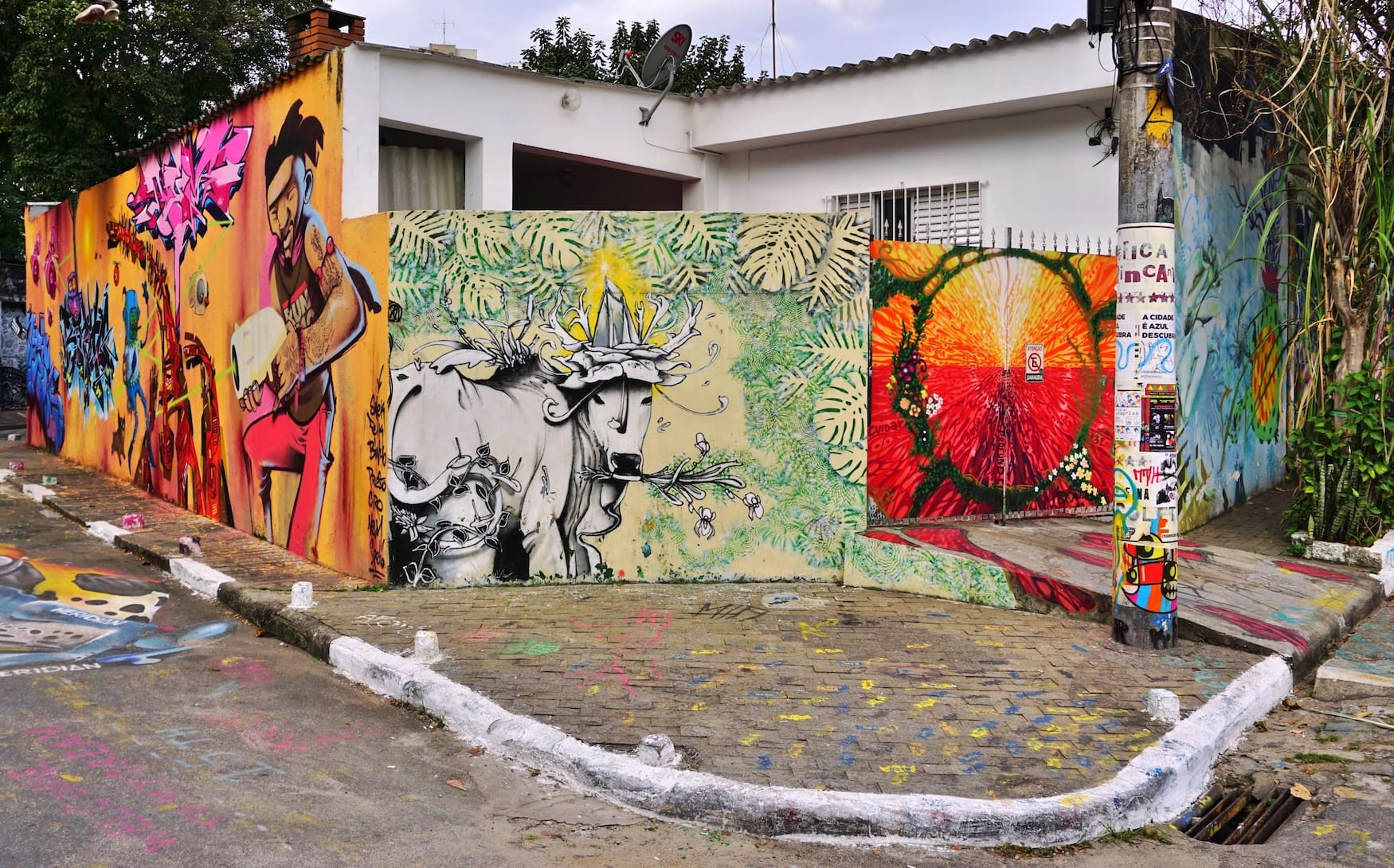 Buntes Mural in Sao Paolo