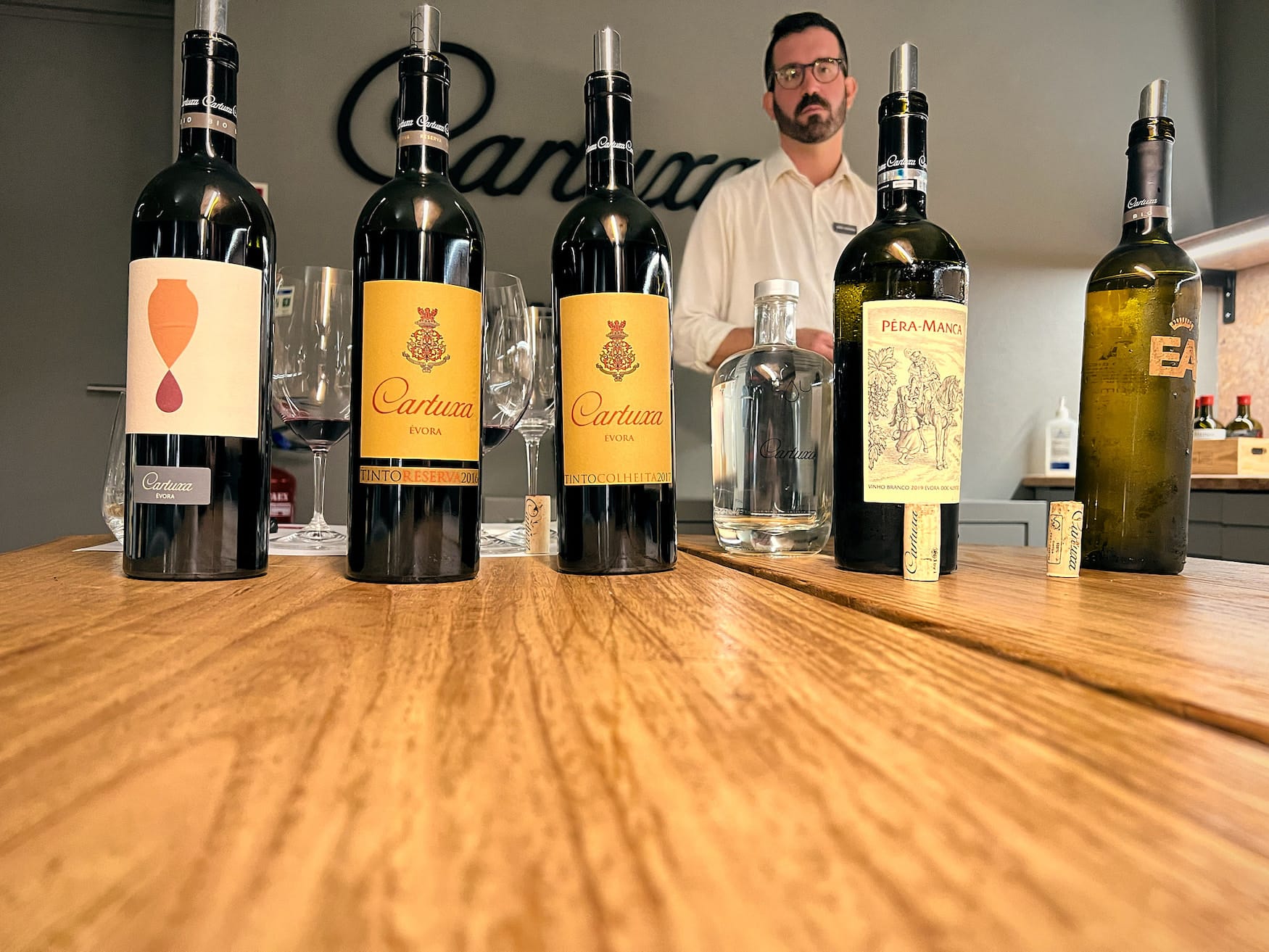 Weinprobe im Adega Cartuxa in Alentejo in Portugal