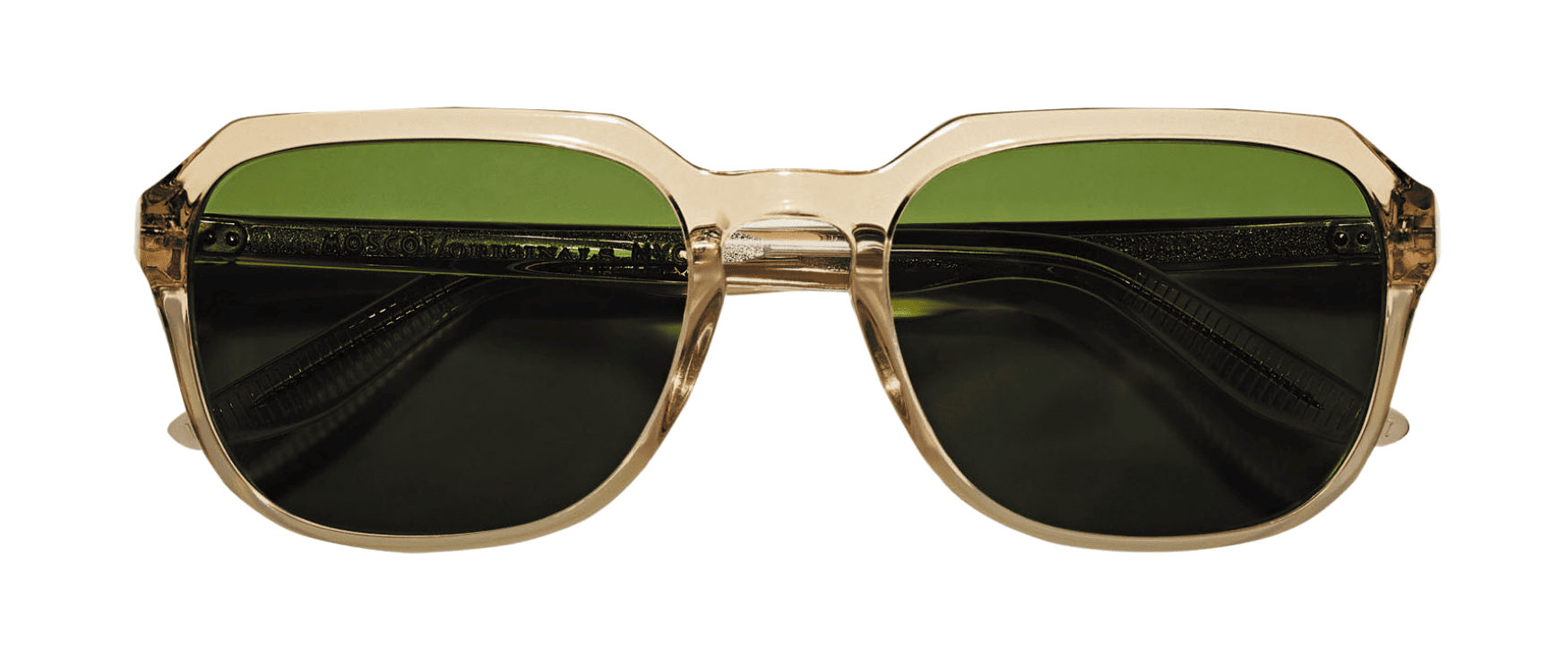 Angesagte Sonnenbrille von Moscot mit grünen Gläsern