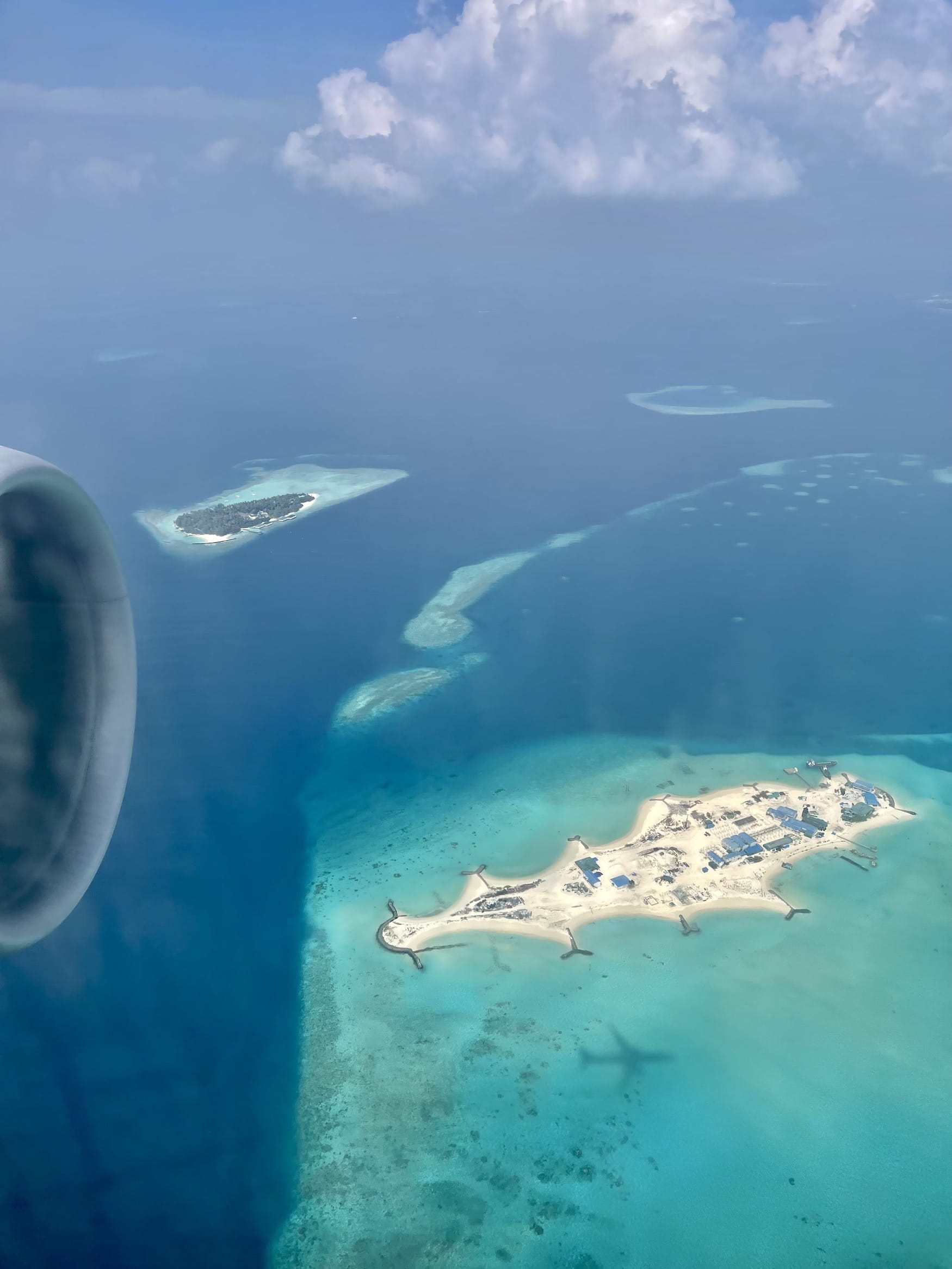 Anflug auf die Malediven mit Emirates