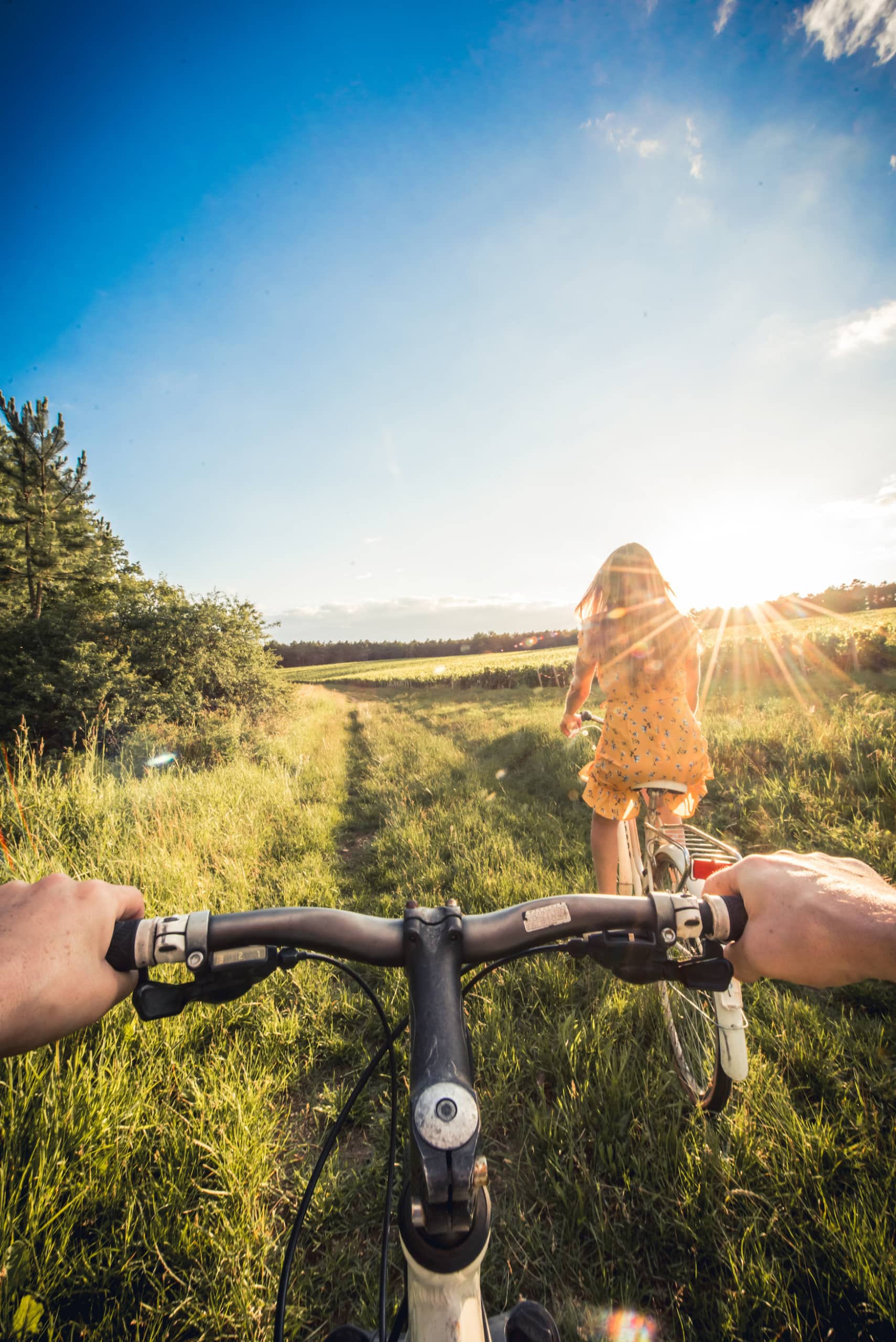 Fahrradfahren in Aube in der Champagne