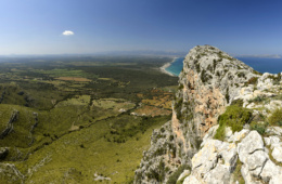 Blick vom Ferrutx auf Mallorca