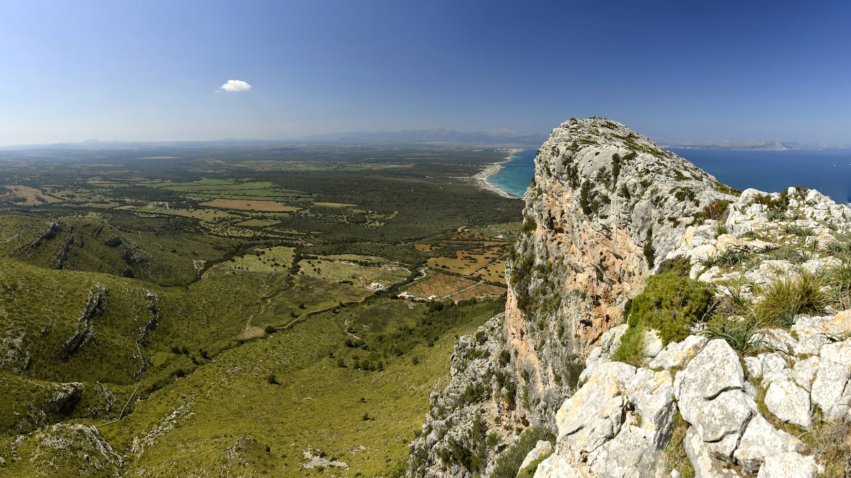 Blick vom Ferrutx auf Mallorca