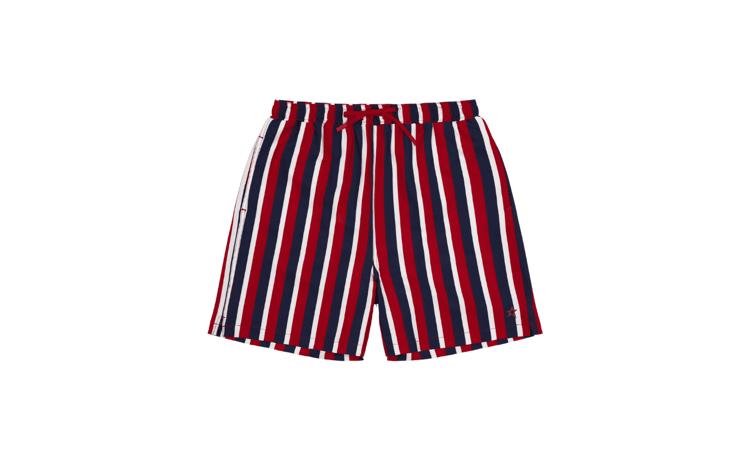 PM Beach Shorts in rot/blau/weiß gestreift