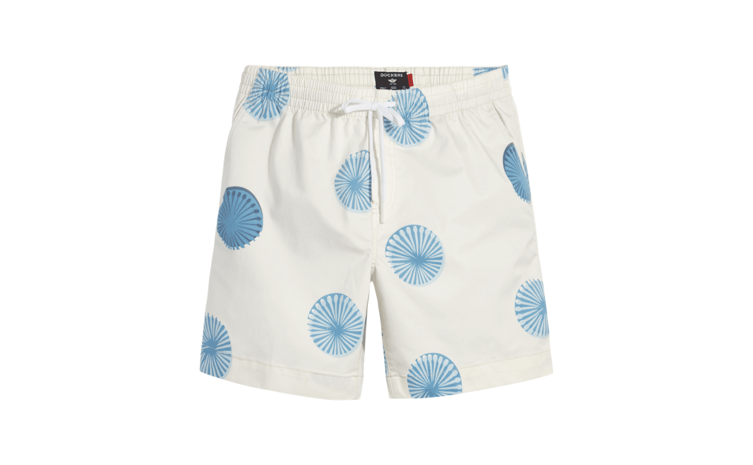 Men's Playa Short in weiß mit blauem Print von Dockers