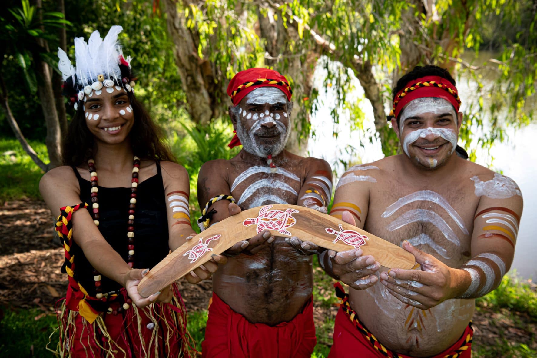 Performing during the Tarilang Bunda Cultural Tour in Bundaberg, Queensland 