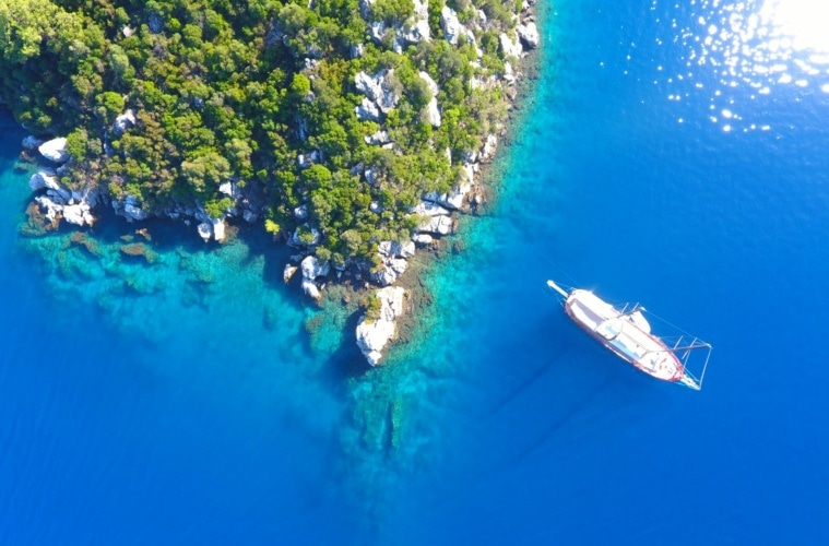 Yacht im Meer