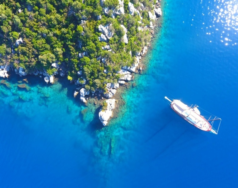 Yacht im Meer