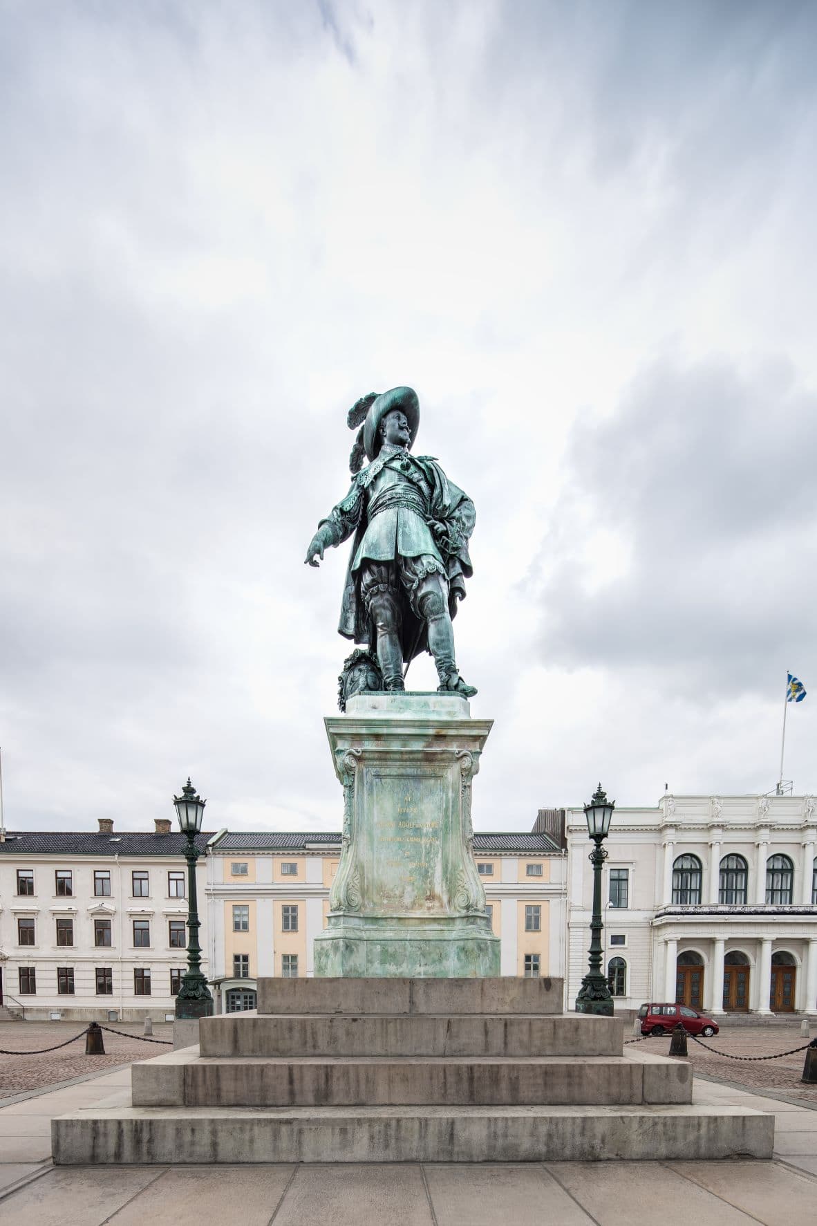 Statue von König Gustav II Adolf in Göteborg 