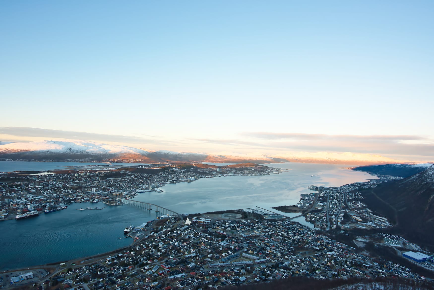 Fjord in Norwegen von oben