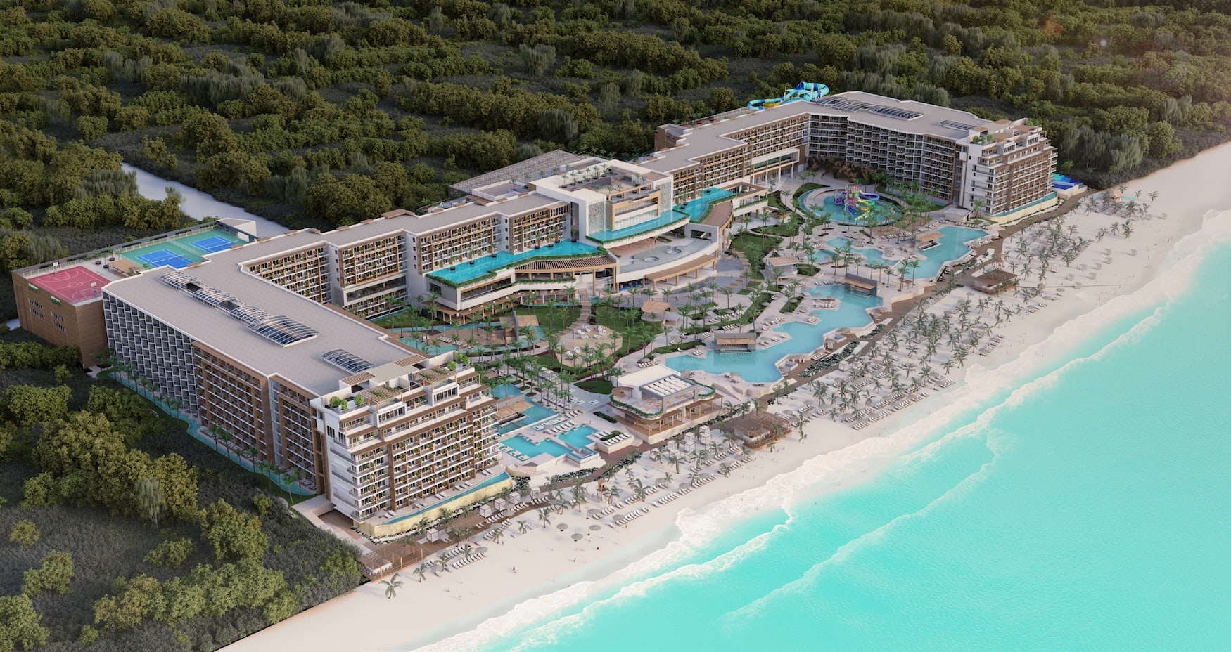 das Royalton Splash Riviera Cancun Resort von oben