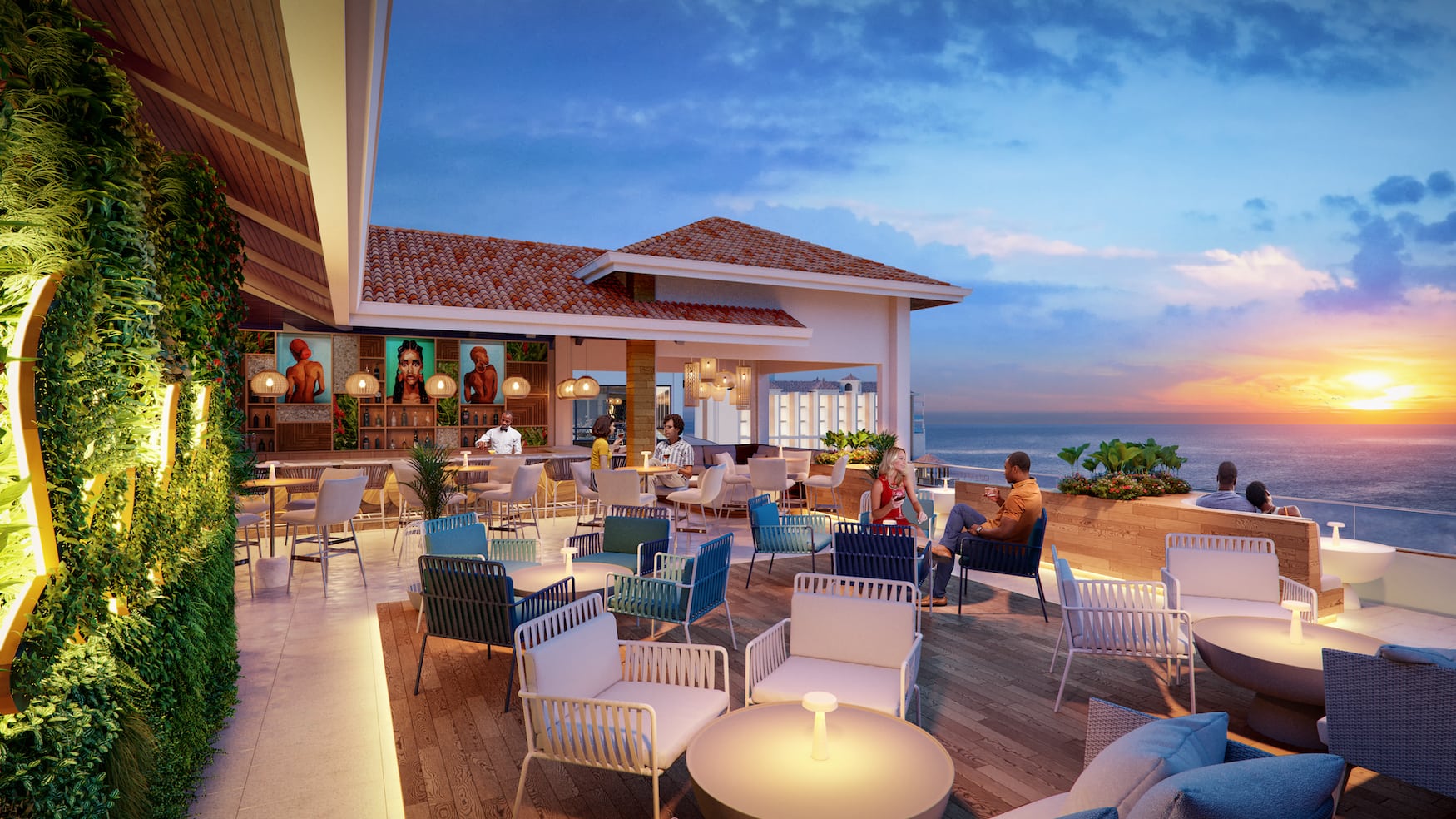 Rooftop Bar im neuen Resort von Sandals auf Jamaika