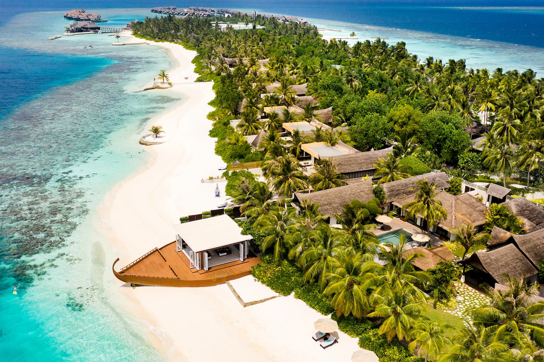 Blick auf Ozen Reserve Bolifushi Malediven