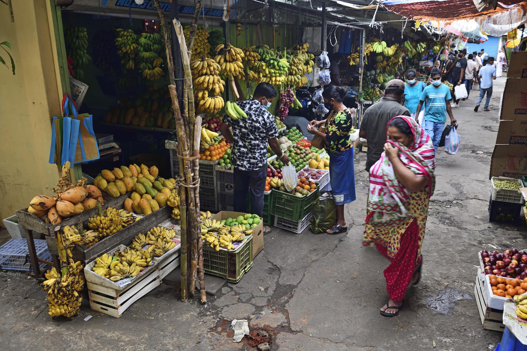 ein Obstmarkt in Sri Lanka