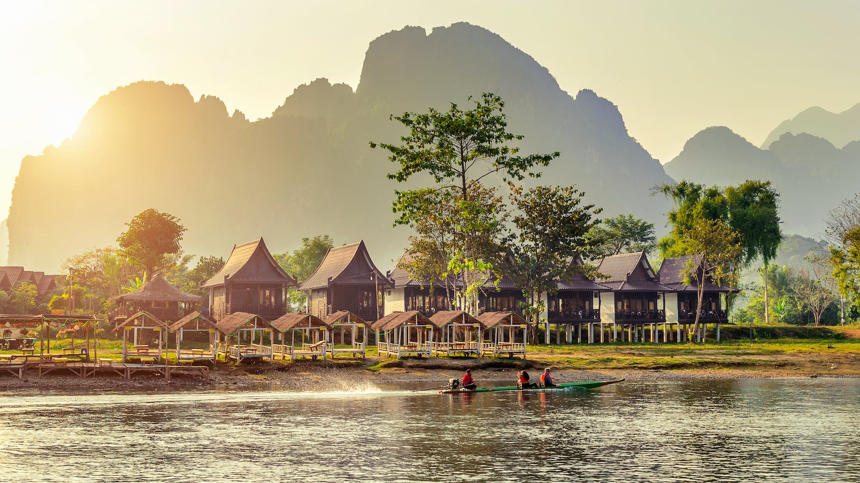 der Nam Song River in Laos