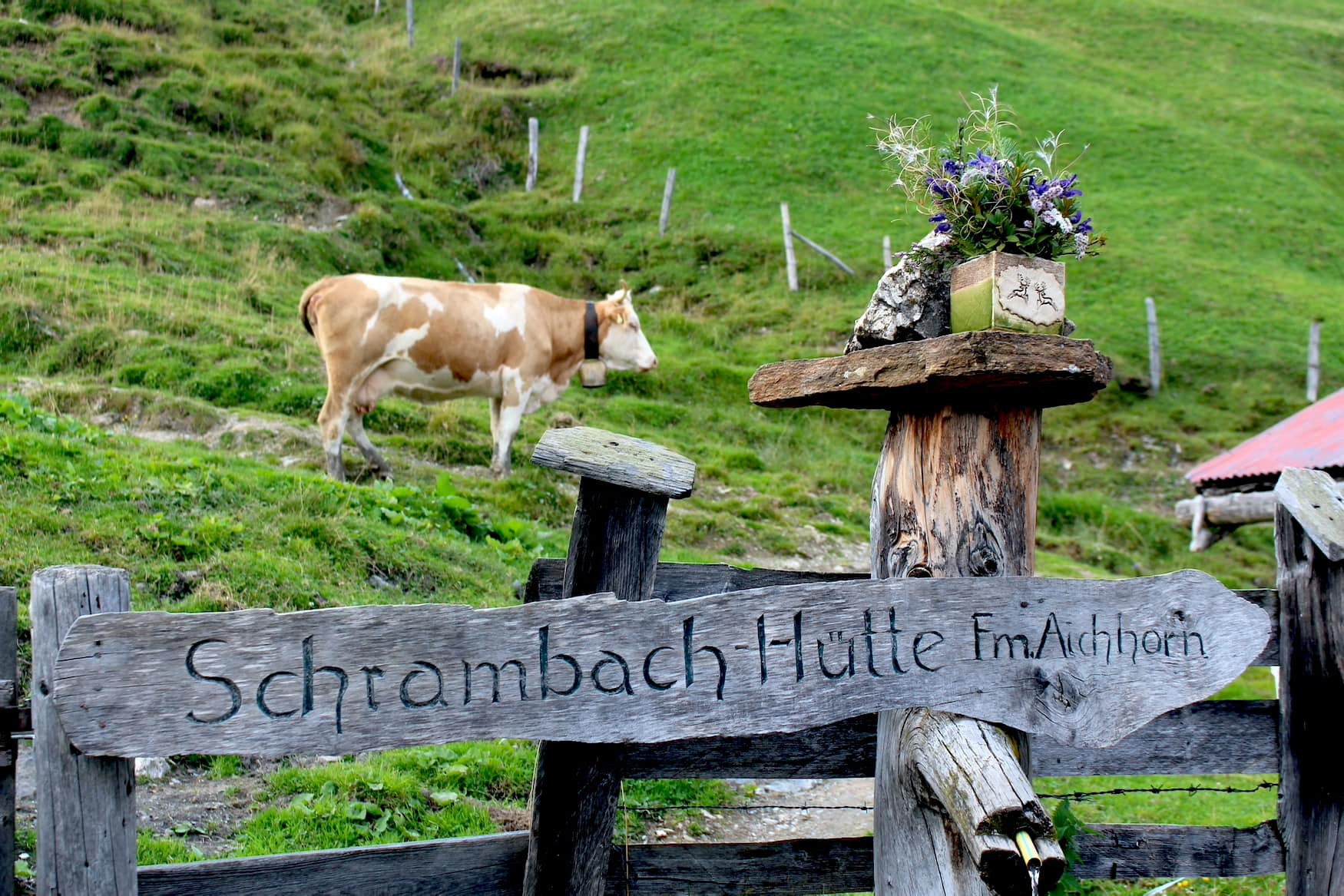 die Schrambach-Hütte entlang des Salzburger Almenweges