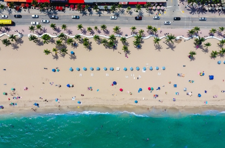 Strand in Fort Lauderdale von oben
