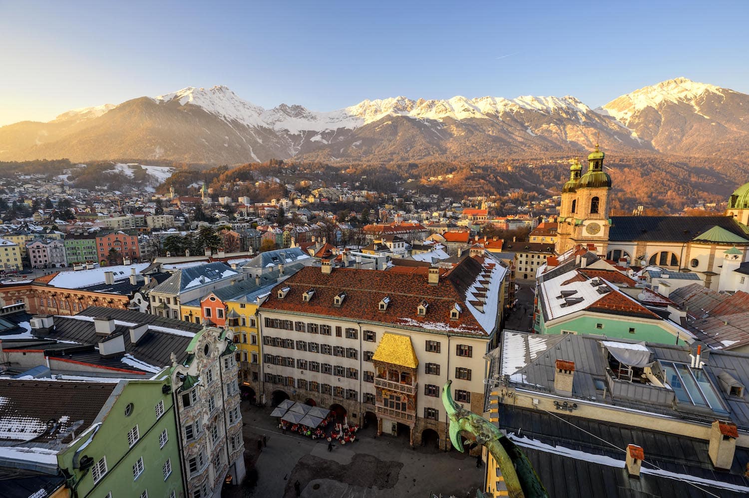 Blick auf Innsbruck im Winter