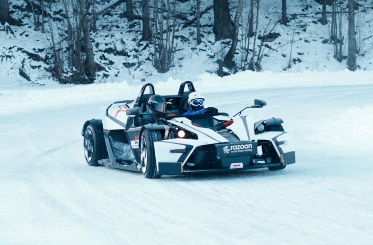 Rennfahren auf Schnee